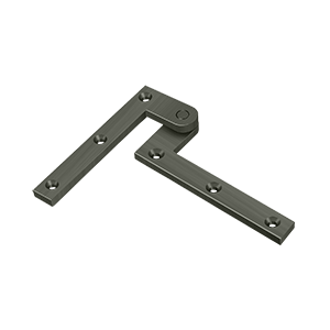 Heavy Duty Solid Brass Pivot Hinge by Deltana - 4-3/8" x 5/8" x 1-7/8"  - Antique Nickel - New York Hardware