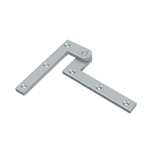 Heavy Duty Solid Brass Pivot Hinge by Deltana - 4-3/8" x 5/8" x 1-7/8"  - Brushed Chrome - New York Hardware