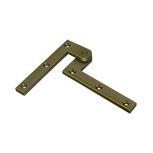 Heavy Duty Solid Brass Pivot Hinge by Deltana - 4-3/8" x 5/8" x 1-7/8"  - Antique Brass - New York Hardware