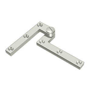 Heavy Duty Solid Brass Pivot Hinge by Deltana - 4-3/8" x 5/8" x 1-7/8" - Polished Nickel - New York Hardware