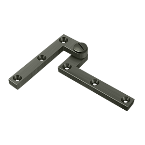Heavy Duty Solid Brass Pivot Hinge by Deltana - 4-3/8" x 5/8" x 1-7/8" - Antique Nickel - New York Hardware
