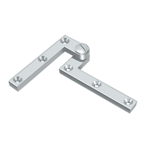 Heavy Duty Solid Brass Pivot Hinge by Deltana - 4-3/8" x 5/8" x 1-7/8" - Polished Chrome - New York Hardware