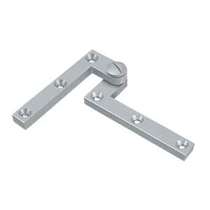 Heavy Duty Solid Brass Pivot Hinge by Deltana - 4-3/8" x 5/8" x 1-7/8" - Brushed Chrome - New York Hardware
