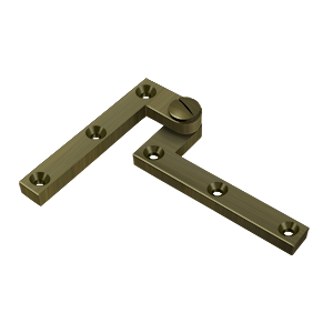 Heavy Duty Solid Brass Pivot Hinge by Deltana - 4-3/8" x 5/8" x 1-7/8" - Antique Brass - New York Hardware
