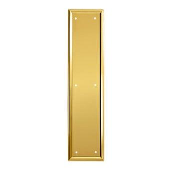 Framed Push Plate, HD, 3 1/2"x 15" - PVD - Polished Brass - New York Hardware Online
