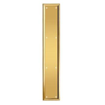 Framed Push Plate, HD, 3 1/2"x 20" - PVD - Polished Brass - New York Hardware Online