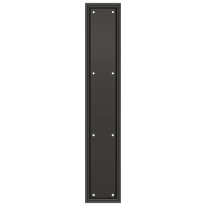 Brass Framed Push Plate HD by Deltana - 3-1/2" x 20" - Oil Rubbed Bronze - New York Hardware