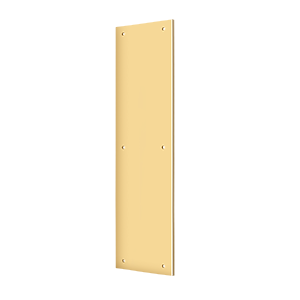 Brass Push Plate by Deltana - 3-1/2" x 15" - PVD Polished Brass - New York Hardware