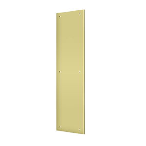 Brass Push Plate by Deltana - 3-1/2" x 15" - Polished Brass - New York Hardware
