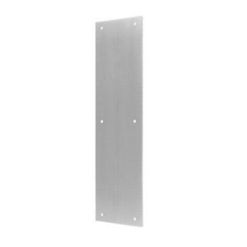 Push Plate 3 1/2"x 15" - Brushed Stainless - New York Hardware Online