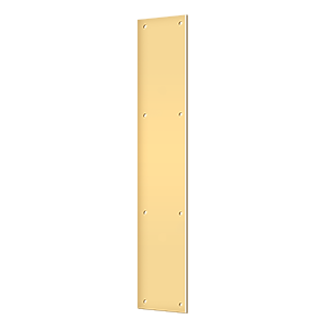 Brass Push Plate by Deltana - 3-1/2" x 20" - PVD Polished Brass - New York Hardware