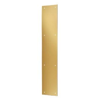 Push Plate 3 1/2"x 20" - PVD - Polished Brass - New York Hardware Online