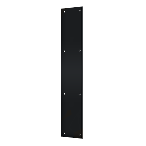 Brass Push Plate by Deltana - 3-1/2" x 20" - Paint Black - New York Hardware
