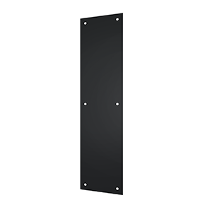 Steel Push Plate by Deltana - 4" x 16" - Paint Black - New York Hardware