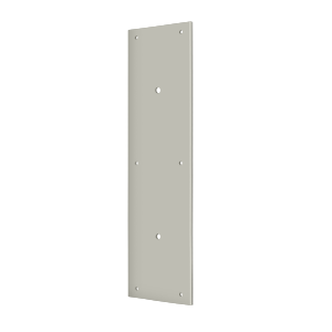 Brass Push Plate for 8" Pull by Deltana -  - Brushed Nickel - New York Hardware