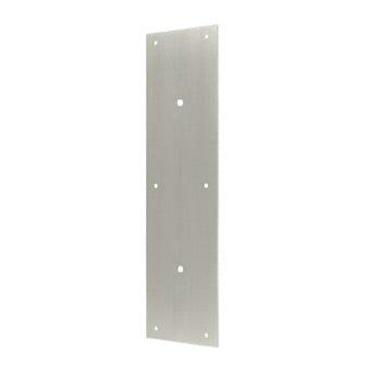 Push Plate 15" for 8" Door Pull - Satin Nickel - New York Hardware Online