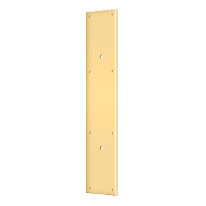 Brass Push Plate for 10" Pull by Deltana -  - PVD Polished Brass - New York Hardware