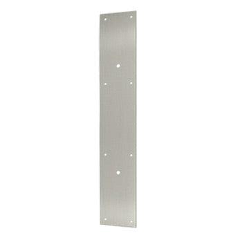 Push Plate 20" for 10" Door Pull - Satin Nickel - New York Hardware Online