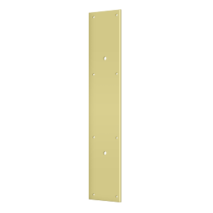 Brass Push Plate for 10" Pull by Deltana -  - Polished Brass - New York Hardware
