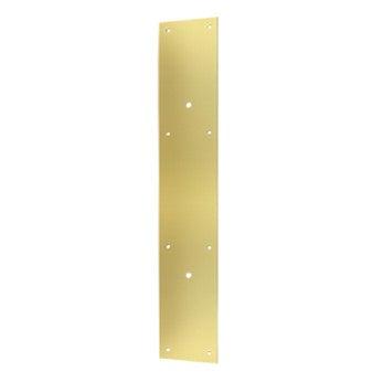 Push Plate 20" for 10" Door Pull - Polished Brass - New York Hardware Online