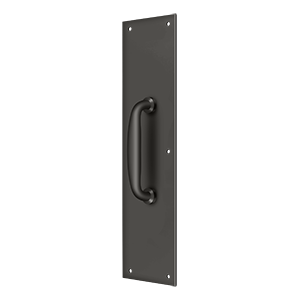 Brass Push Plate with Handle by Deltana -  - Oil Rubbed Bronze - New York Hardware