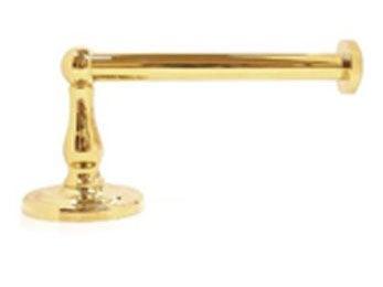 Toilet Paper Holder, Single Post "L", R-Series - PVD - Polished Brass - New York Hardware Online
