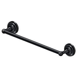 R-Series Single Towel Bar by Deltana - 18" - Paint Black - New York Hardware