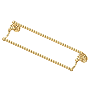 R-Series Double Towel Bar by Deltana - 24"  - PVD Polished Brass - New York Hardware