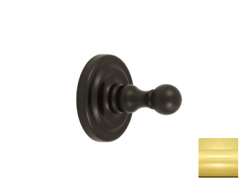 Single Robe Hook, R-Series - PVD - Polished Brass - New York Hardware Online