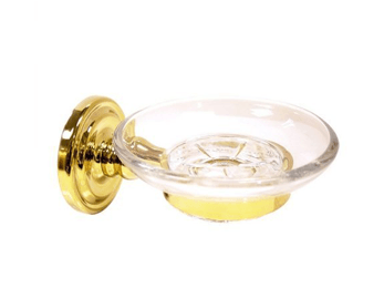 Soap Dish, R-Series - PVD - Polished Brass - New York Hardware Online