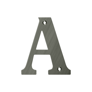 Residential Letter A by Deltana -  - Antique Nickel - New York Hardware