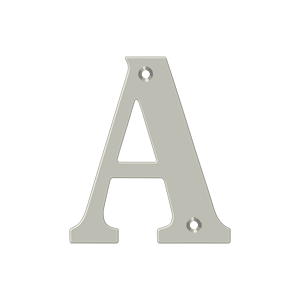 Residential Letter A by Deltana -  - Brushed Nickel - New York Hardware