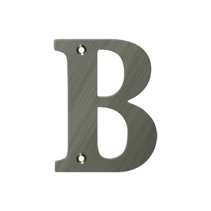 Residential Letter B by Deltana -  - Antique Nickel - New York Hardware