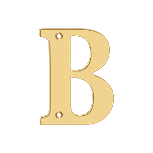 Residential Letter B by Deltana -  - PVD Polished Brass - New York Hardware