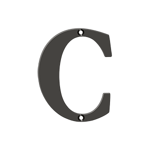 Residential Letter C by Deltana -  - Oil Rubbed Bronze - New York Hardware