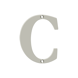 Residential Letter C by Deltana -  - Brushed Nickel - New York Hardware