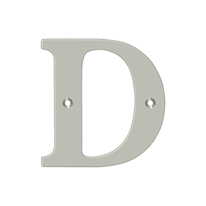 Residential Letter D by Deltana -  - Brushed Nickel - New York Hardware