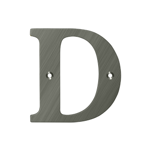 Residential Letter D by Deltana -  - Antique Nickel - New York Hardware