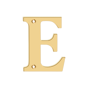 Residential Letter E by Deltana -  - PVD Polished Brass - New York Hardware