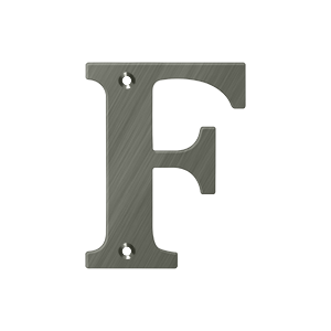 Residential Letter F by Deltana -  - Antique Nickel - New York Hardware