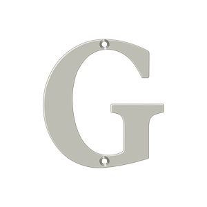 Residential Letter G by Deltana -  - Brushed Nickel - New York Hardware