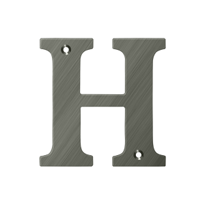 Residential Letter H by Deltana -  - Antique Nickel - New York Hardware