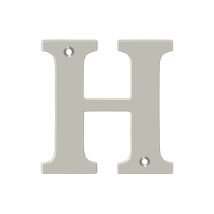 Residential Letter H by Deltana -  - Brushed Nickel - New York Hardware