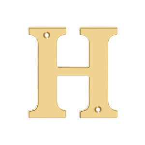 Residential Letter H by Deltana -  - PVD Polished Brass - New York Hardware