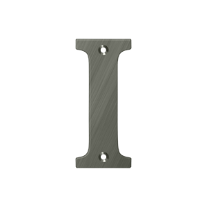Residential Letter I by Deltana -  - Antique Nickel - New York Hardware