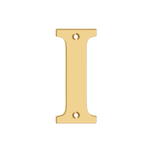 Residential Letter I by Deltana -  - PVD Polished Brass - New York Hardware
