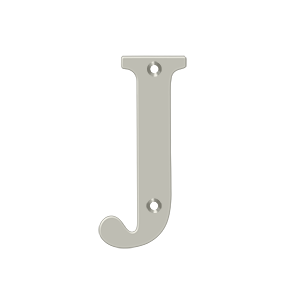 Residential Letter J by Deltana -  - Brushed Nickel - New York Hardware