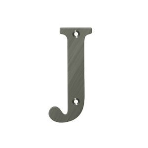 Residential Letter J by Deltana -  - Antique Nickel - New York Hardware