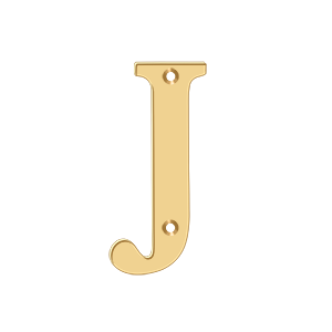 Residential Letter J by Deltana -  - PVD Polished Brass - New York Hardware