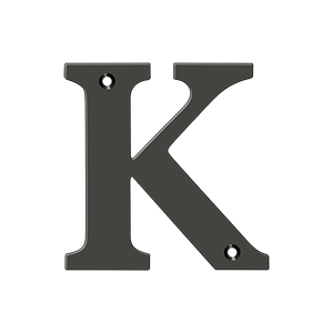 Residential Letter K by Deltana -  - Oil Rubbed Bronze - New York Hardware